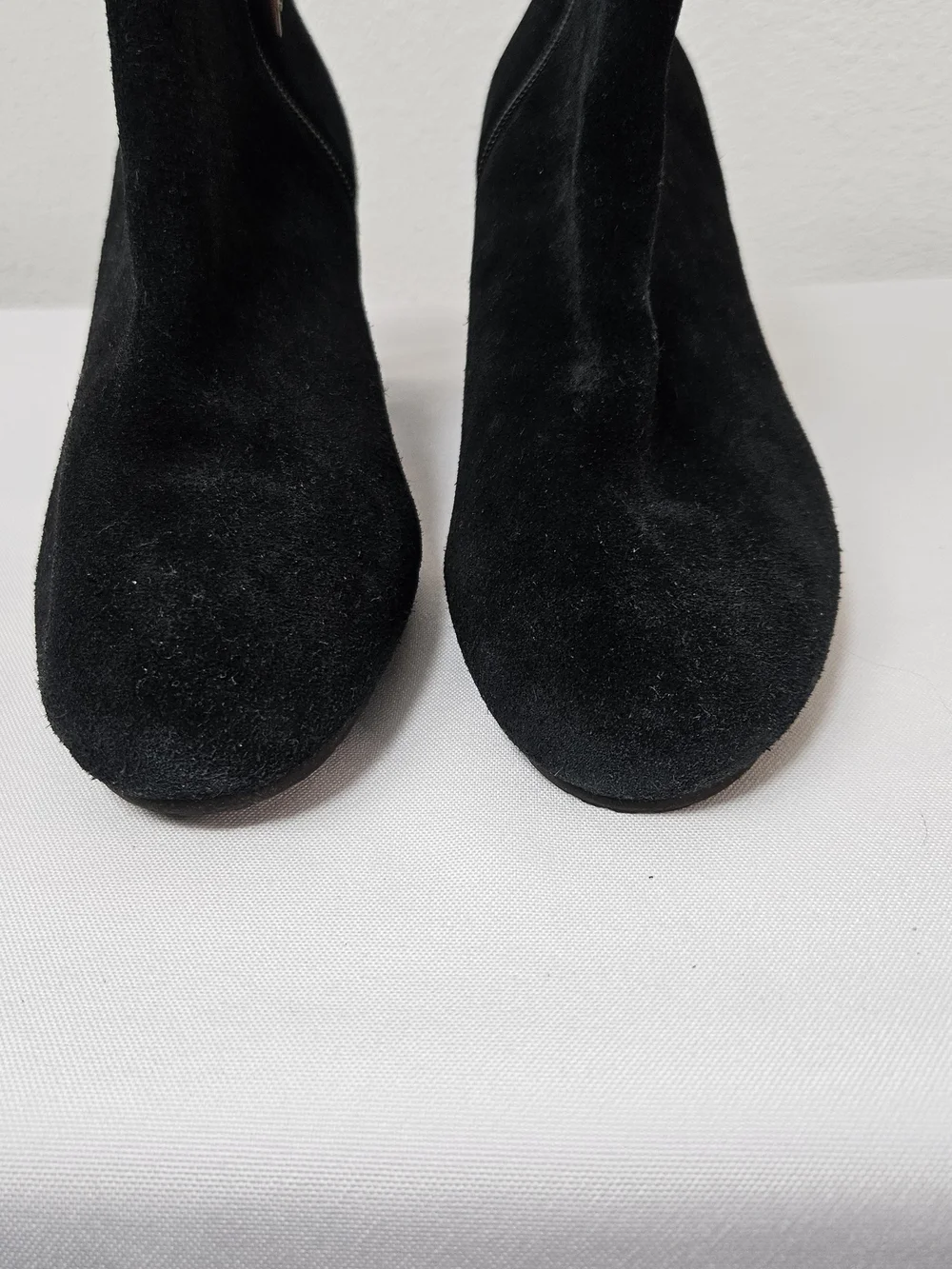 Gentle Souls Blaine Black Suede Ankle Boots with Block Heel - Women Size 9.5M